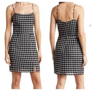 Dress the Population dress Kallan grid pattern minidress black Medium M